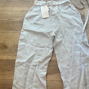 Zara girls Light Gray Linen Pants